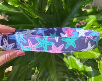 Starfish Dog Collar - Summer Dog Collar- Personalized Dog Collar - Beach Dog Collar - Starfish Dog Harness - Nautical Dog Collar