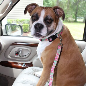 Dog Seat Belt - Dog Car Restraint - Adjustable Dog Seat Belt - Universal Dog Seat Belt - Designer Dog Seat Belt - Dog Safety Belt