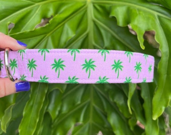Collar para perro con palmeras - Collar para perro de isla - Collar para perro de playa - Collar para perro de verano