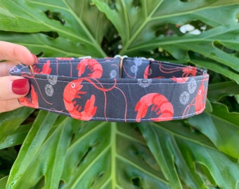Shrimp Dog Collar - Seafood Dog Collar - Personalized Dog Collar - Embroidered Dog Collar - Nautical Dog Collar - Monogrammed Collar