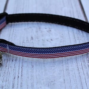 American Flag Cat Collars - Patriotic Cat Collar - XS American Flag Dog Collar - Kitten collar - 4th of July Cat Collar - Flag Cat Collar