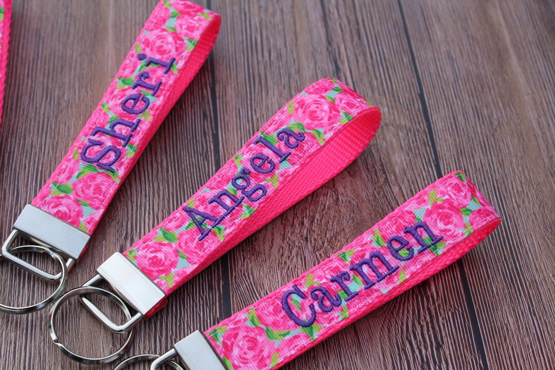 Personalized Key Fobs Custom Keychain Wristlets Etsy