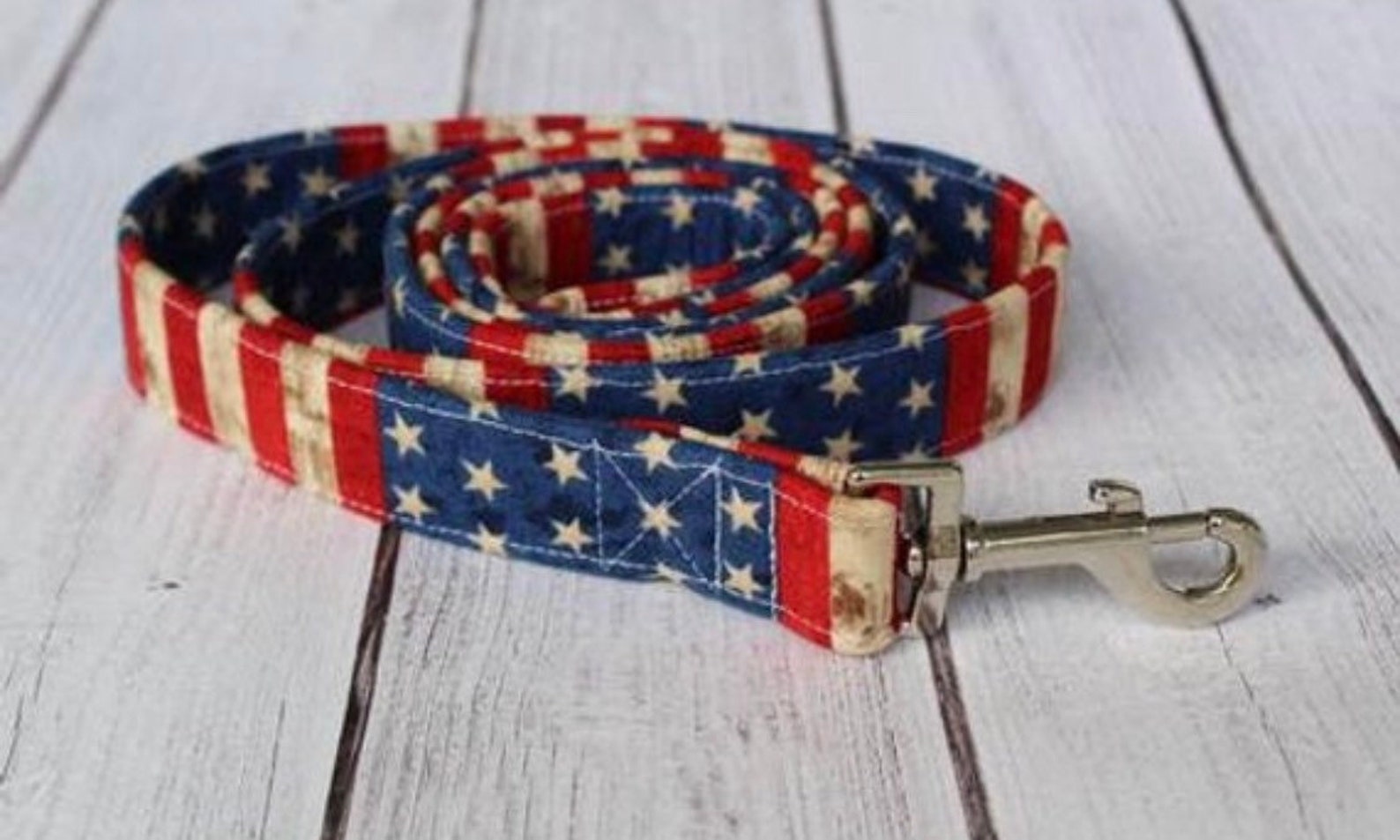 American Flag Dog Collar Personalized Dog Collar Patriotic Etsy