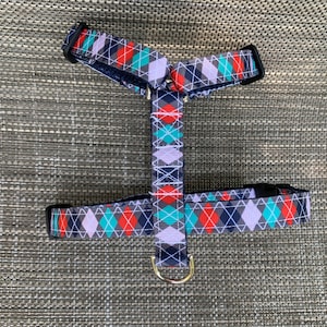 Plaid Dog Harness - Personalized Dog Harness - Boy Dog Harness - Monogrammed Harness - Preppy Dog Harness - Argyle Dog Harness