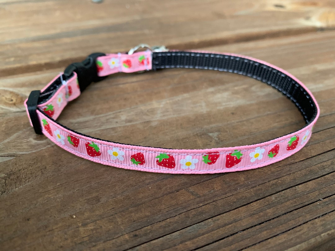 Strawberry Cat Collars Fruit Cat Collar Cute Cat Collar Kitten Collar Cat Harness Spring Cat