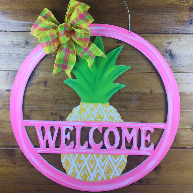 Pineapple Door Hanger Etsy