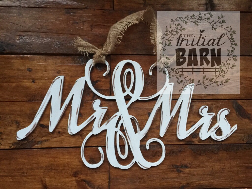 Mr. &amp; Mrs. Sign | Etsy