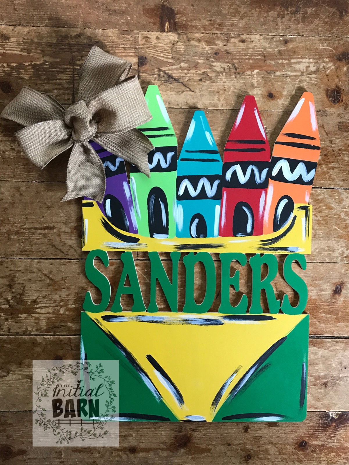 Crayon Box Door Hanger Etsy