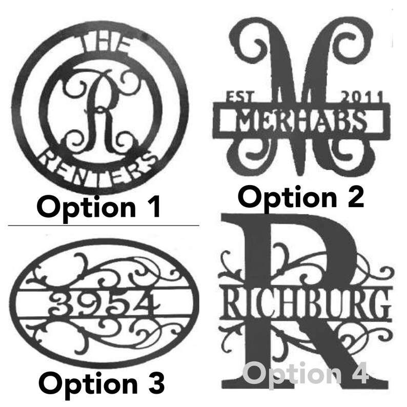 Metal Monogram Garden Ornament Etsy