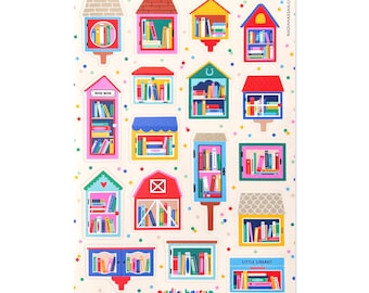 Little Libraries 5x7 Sticker Sheet