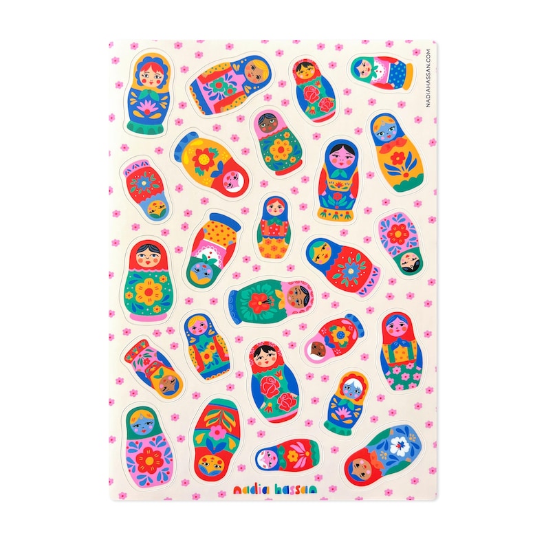 Nesting Dolls 5x7 Sticker Sheet - Etsy