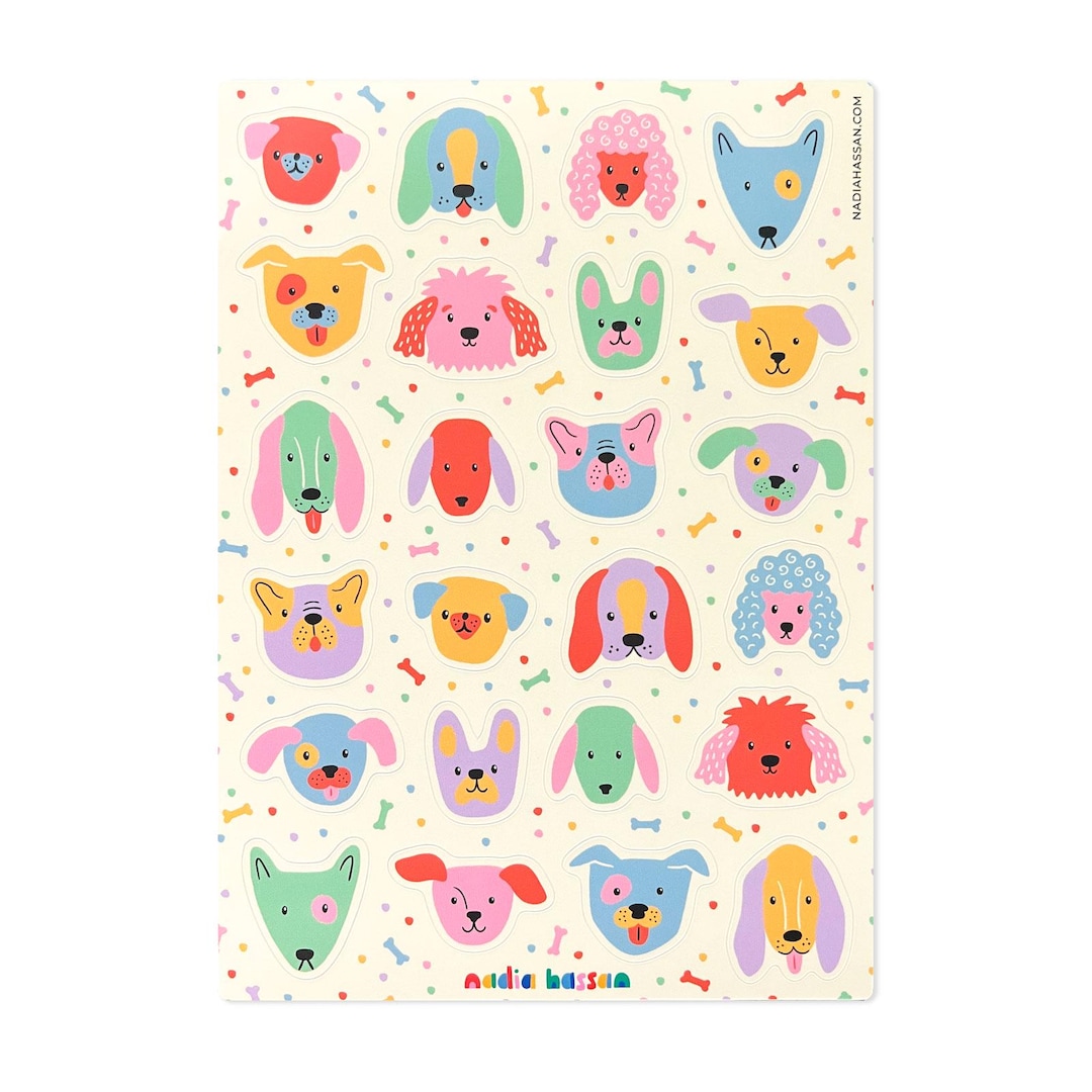 Delightful Doggos 5x7 Sticker Sheet - Etsy