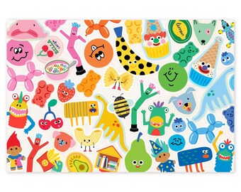 Sticker Rainbow 4x6 Postcard Pack - Set of 10 Postcards