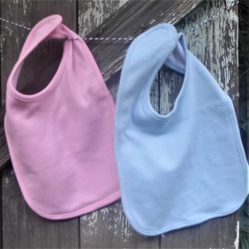 2 matching bibs for twins in pink or blue. Fun twin baby gift Etsy