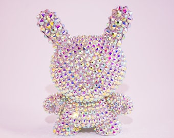 4" Kidrobot Dunny in Aurora Borealis Resin Crystals