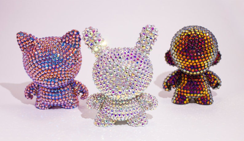 4 Kidrobot Trikky with Topaz Shimmer Swarovski Crystals image 6