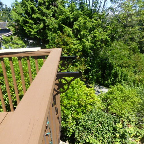 Kulshan DIY Balcony Railing Planter Box Bracket Set for Decks, Balconies, Patios and more! Two