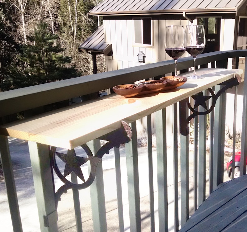 Kulshan Diy Balcony Railing Table Bracket Set For Deck Bars Countertops Planter Box And More Two Step Easy Installation