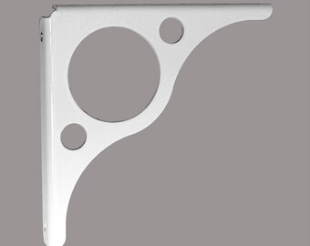 APEX 11" Glossy  White Steel Shelf Bracket for Wall Mounted Shelves and Tables