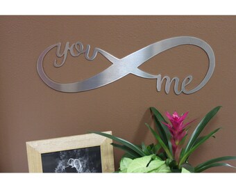 You Me Infinity Love Sign Metal Wall Art