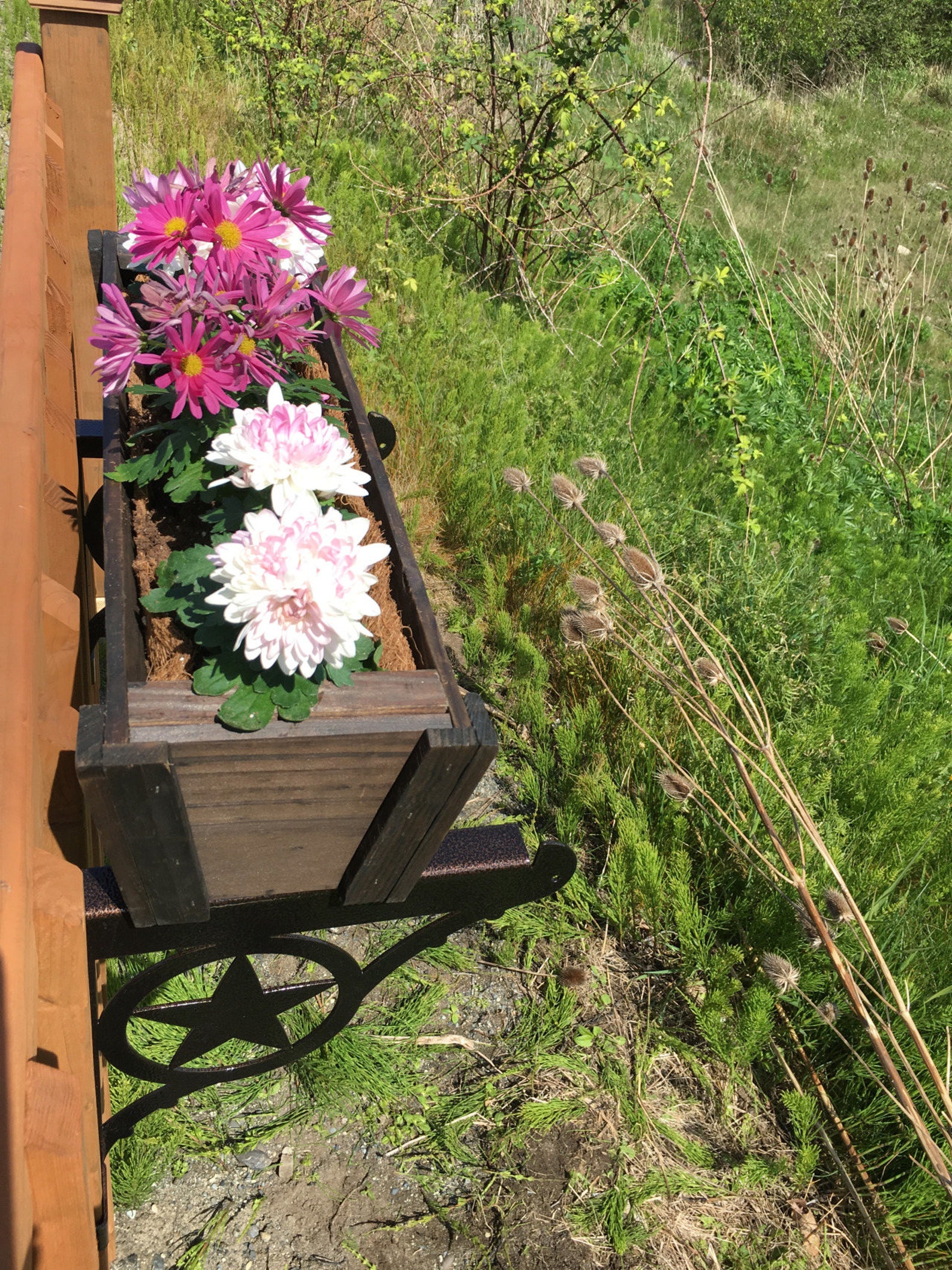 Kulshan DIY Balcony Railing Planter Box Bracket Set for