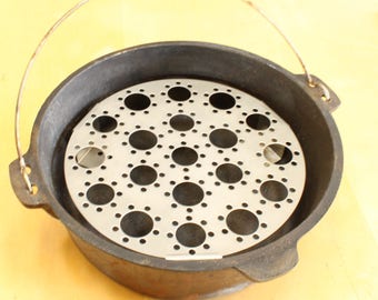 Cast Iron Dutch Oven Rack Trivet for Campfire Cooking, Outdoor Grills, Smokers and Ovens (Stainless Steel)