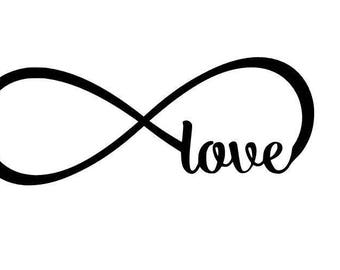 Infinity Love Wall Metal Art Sign, Anniversary Gift, Wedding Gift