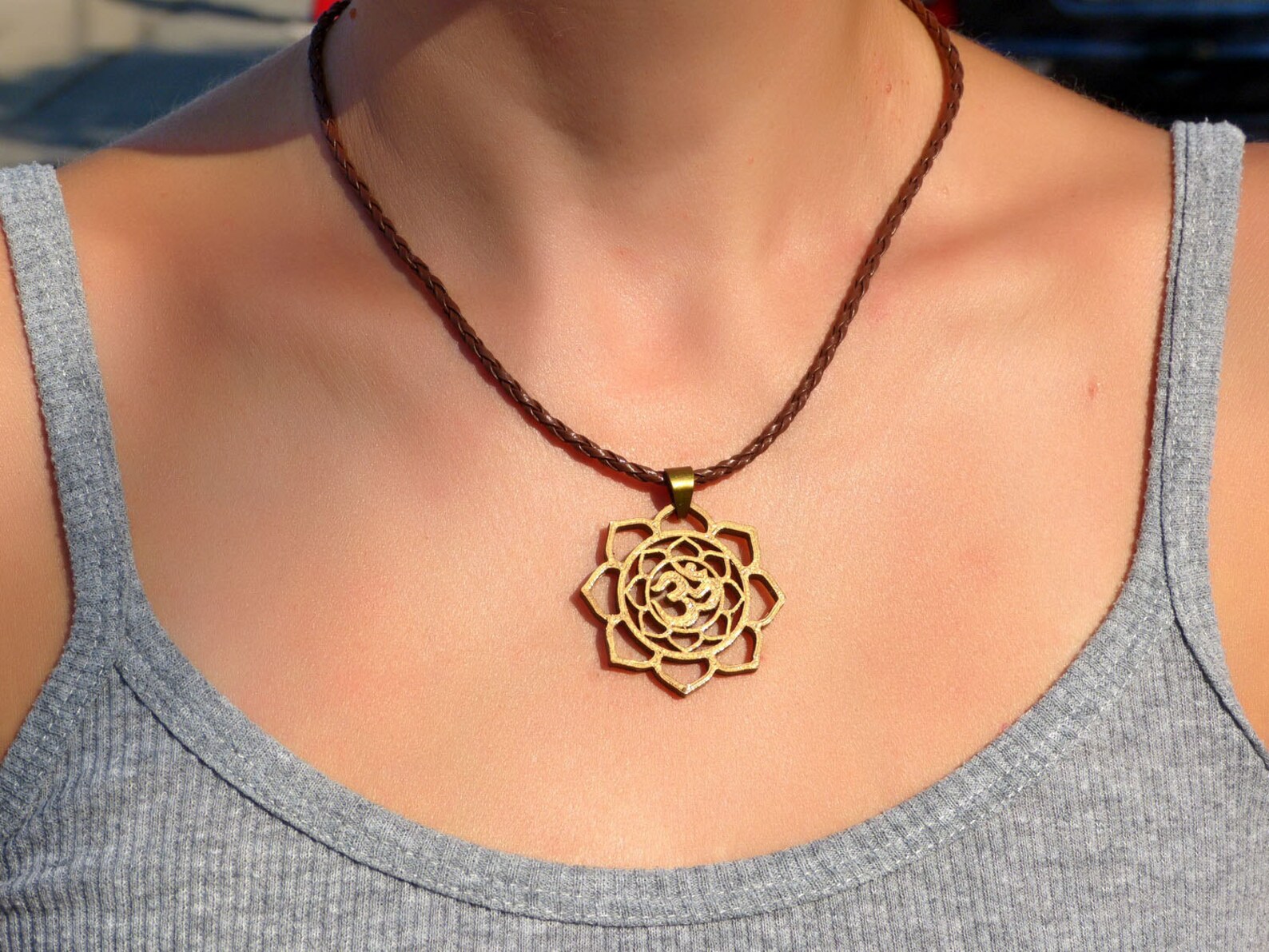 Handmade 925 Sterling Silver Open Lotus Flower Mandala Pendant – No Chain Included