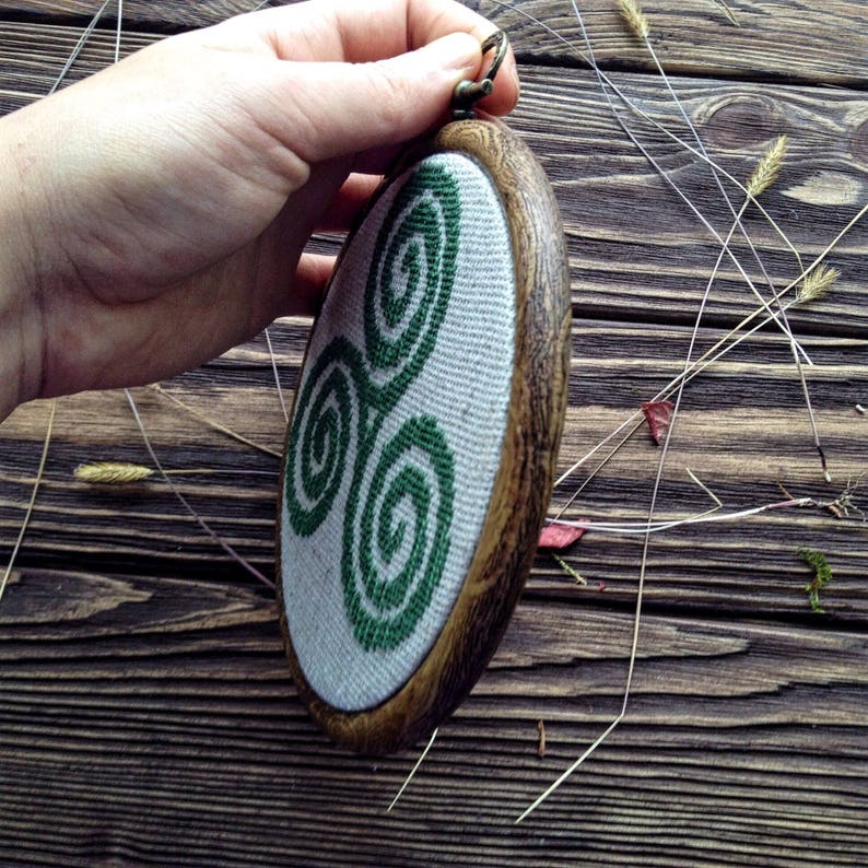 Triskele  triskelion celtic symbol hand embroidery cross  etsy
