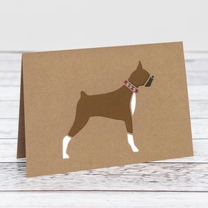 Personalisierter Boxer Hund Papierschnitt Grußkarte - Karte für Hunderassen - Karte für Boxer - Innen leer - Karte für Hundeliebhaber - Weitere Hunderassen bei HKdesign8