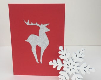 Reindeer Christmas Card papercut by Hkdesign8