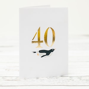 Pingouin Papercut Carte d'anniversaire pour 21, 30, 40, 50, 60... Une grande carte d'anniversaire spéciale avec Adélie Penguin, Penguin Lover Card