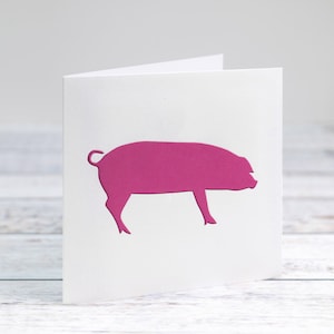 Pig Card Voor elke gelegenheid- verjaardagskaart- Bedankkaart- Notecard- Gewoon omdat- beschikbaar met gratis personalisatie- door HKdesign8