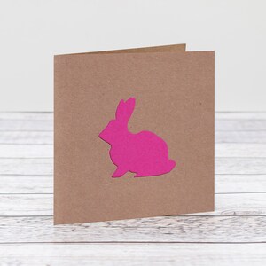 Personalisierte Hase Kaninchen Papercut Grußkarte für 1. Geburtstag - NeugeboreneBaby -Baby-Dusche-Party-Einladung - leere Innen-handgemachte Karte