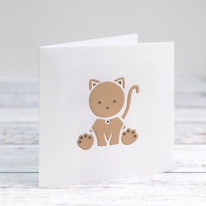 Carte chat chaton pour 1er anniversaire - baby shower - carte de félicitations pour bébé - carte de nouvelle maman - bébés animaux plus mignons disponible chez HKdesign8
