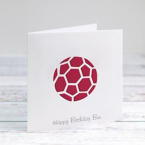 Cartão de papel de futebol personalizado na cor do seu time favorito! Para- Aniversário- Obrigado- Man United- Chelsea- Spurs- Liverpool-Man City