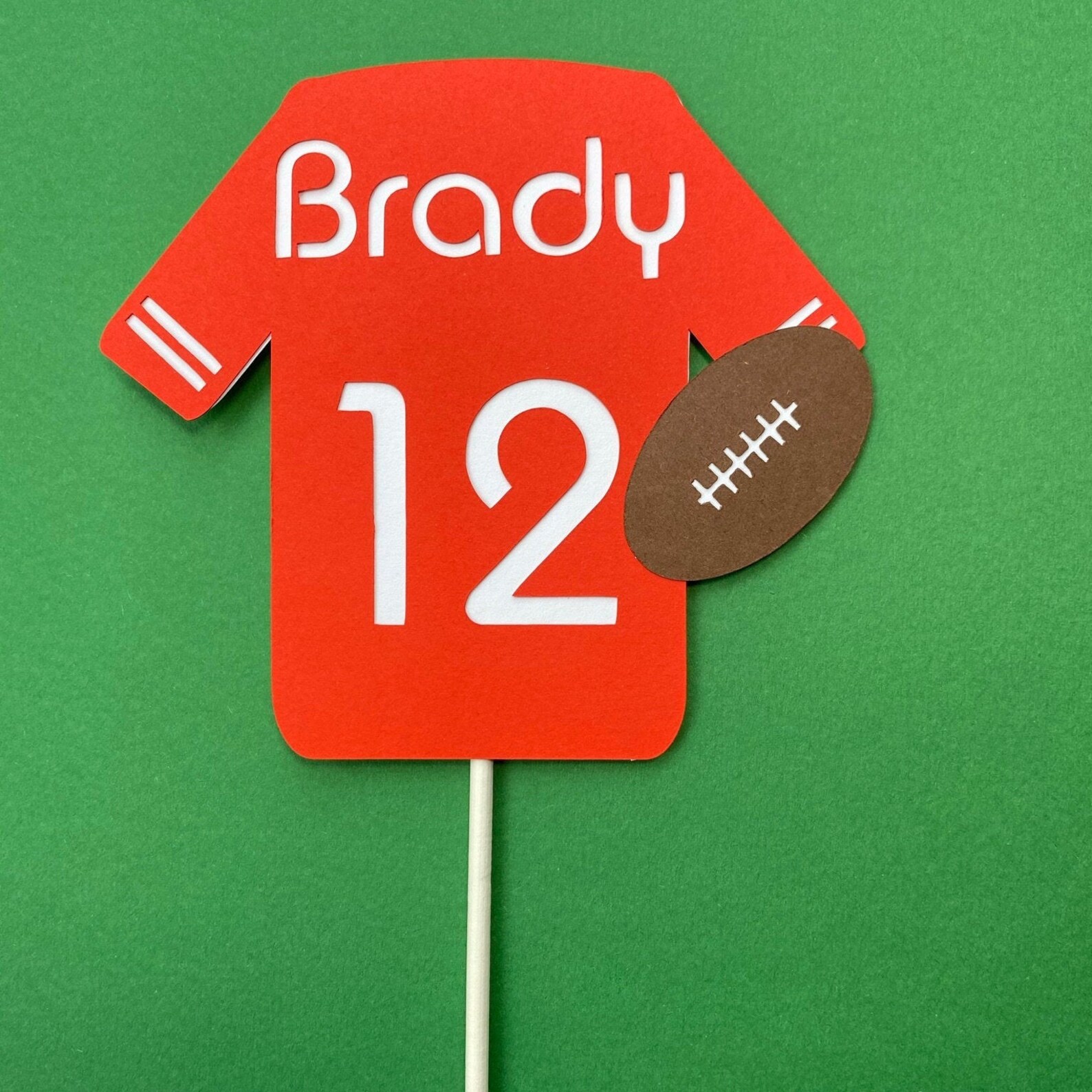 American Football Jersey Cake Topper Personalized with Their Etsy