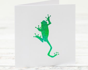 Tree Frog Papercut Greeting Card for any Occasion- Birthday- Thank you- Get Well Soon- Anniversary- Just Because- Tropical Tree Frog Design