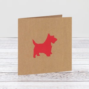Personalizado Scottie perro Papercut Card- Scottish Terrier Card hecho a mano a pedido- Blanco en el interior- Más tarjetas de raza de perro disponibles en HKdesign8