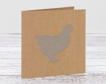 Chicken Papercut Card, Chicken Birthday Card, Birthday Card, Greeting Card, Thank You Card, Hen Card, Chicken, Party Invitation, Blank Card,