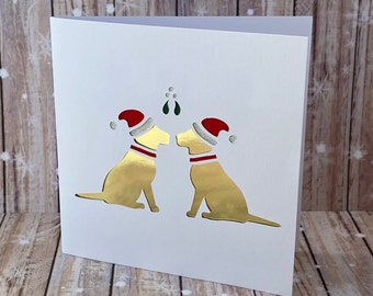 Dog Couple Christmas Card For Wife- Husband- Boyfriend-Girlfriend- Engagement- Wedding Anniversary- Free Personalisation-By HKdesign8