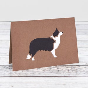 Papercut-wenskaart Bordercollie "Sheep Dog" met gratis personalisatie - Meer wenskaarten voor hondenrassen verkrijgbaar bij HKdesign8
