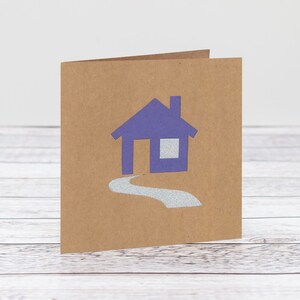 Cartão de corte de papel de inauguração Cartão de casa novo Cartão de casa novo Cartão de mudança de casa Cartão de felicitações Corte de papel feito à mão Nova casa Primeira casa Nova casa Apenas