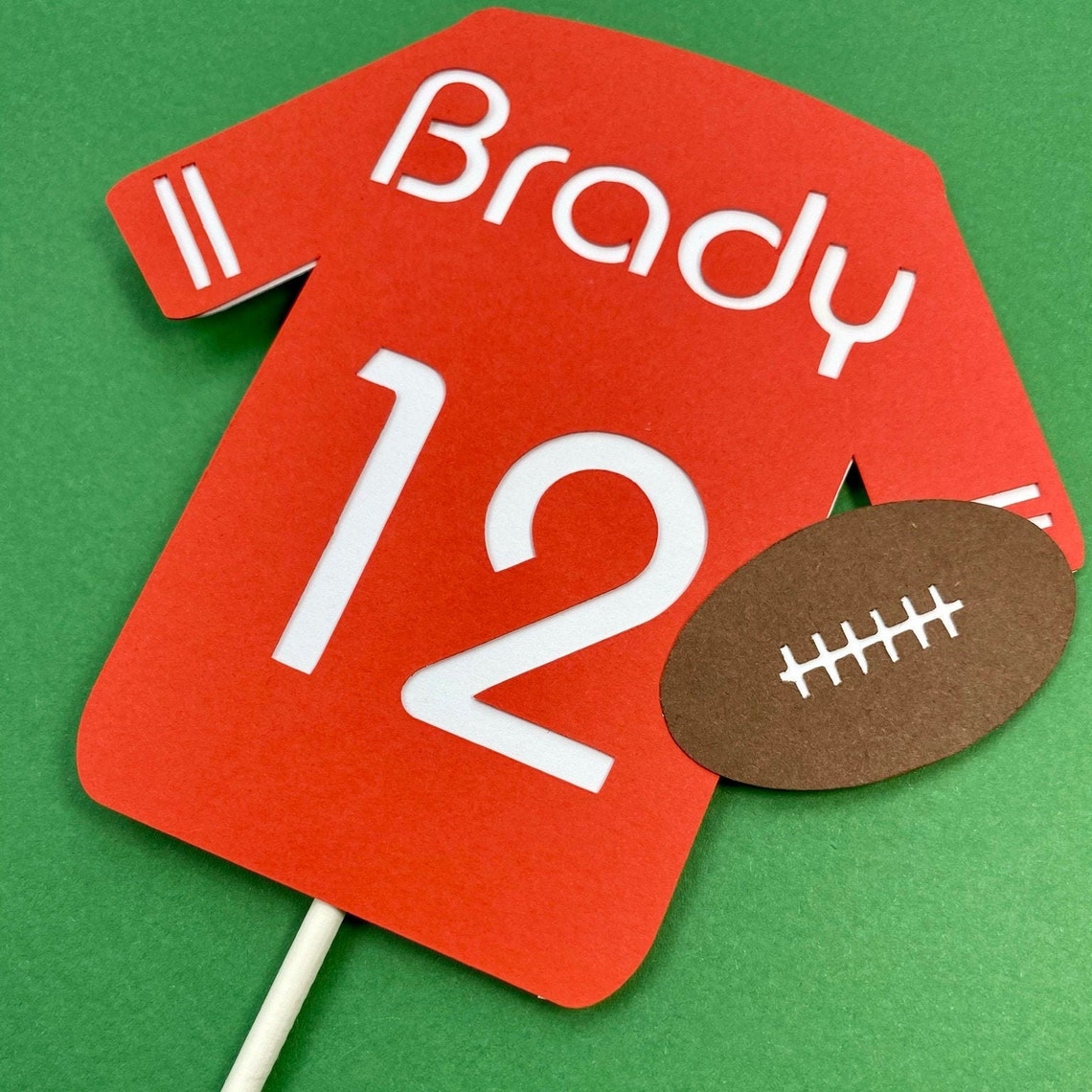 American Football Jersey Cake Topper Personalized with Their Etsy