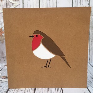 Papercut Robin Red Breast Bird Carte de voeux pour Noël, voeux de fin d'année, fête