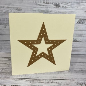 Carte de Noël d’étoile - Cartes de Noël faites à la main- Étoile de Bethléem- Paquet de carte de voeux de Noël- Carte basée sur ma lumière d’étoile de LED de Noel