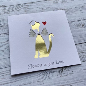Personalised Cat Bereavement Card, Sorry For Your Pet Loss Cat Card, A Special Handmade Card That Can be Framed, Thoughtful Remembrance Gift