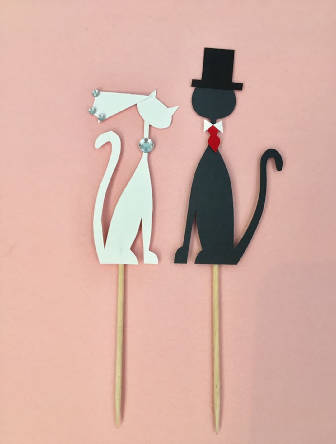 Cat Wedding Cake Topper Cats Cake Topper for Wedding Cat Etsy