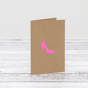 Designerschoenen met hoge hakken Fashion Papercut-wenskaart Geschikt voor elke gelegenheid- Verkrijgbaar in elke schoenkleur met gratis personalisatie!