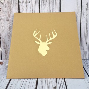 Reindeer Christmas Cards and Party Invitations for the Festive Season Available in a Variety of Colours Handcut and Designed By HKdesign8 image 5